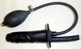 Enema aufblasbarer Latexdildo / inflatable enema latex dildo - Bild vergr��ern 