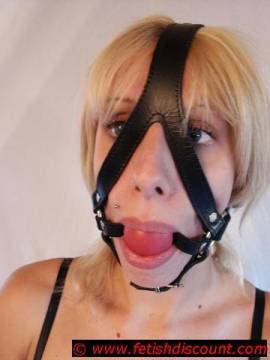 Ball-Knebel-Harness / ball-gag-harness - Bild vergr��ern 