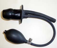 Enema aufblasbarer Latexdildo / inflatable enema latex dildo