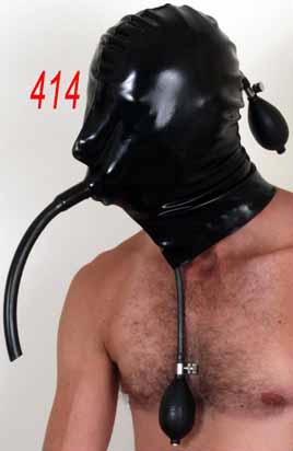 Aufblasbare Maske mit Pump-Knebel und Atemrohr