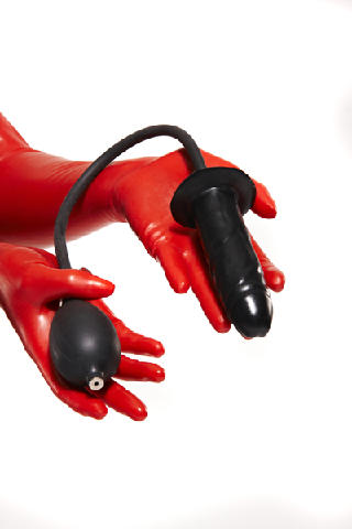 Aufblasbarer Latexdildo Medium / inflatable medium sized latex dildo