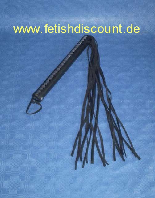 Leder Peitsche mit langem Griff