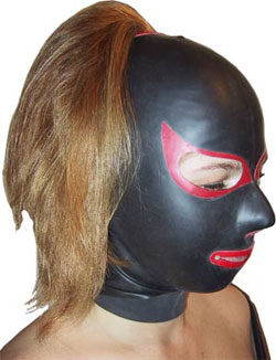 Latex Maske - fullhood, cat, Lady