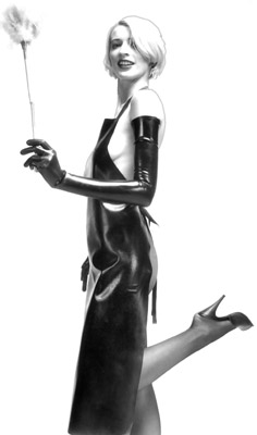 Latex Schürze, lang